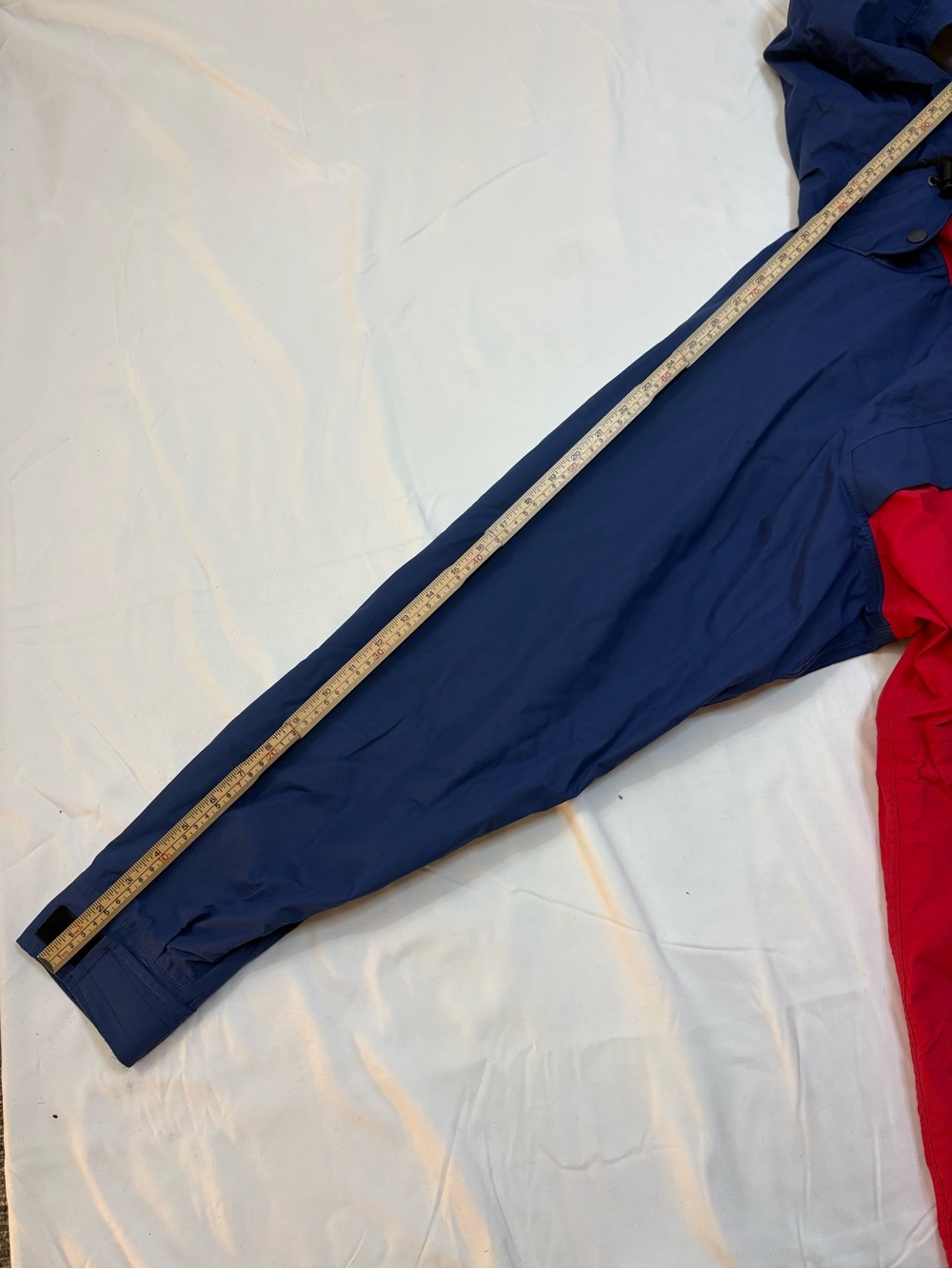 Vintage MEC 90s GoreTex Shell Colourblock Parka Jacket Mens M/L Gorpcore Red - Picture 13 of 16
